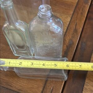 Vintage Glass Bottle Set with Cream Lid